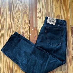 1980s Levi’s 550 Orange Tab Black Denim